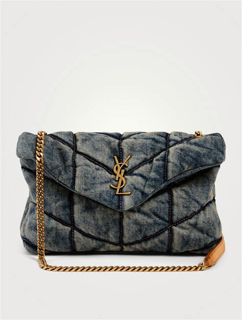 large ysl puffer bag|denim ysl puffer bag.